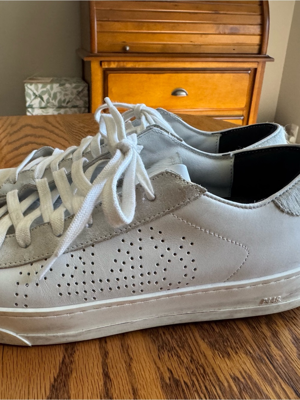P448 John Low Top Sneaker with Pony Hair